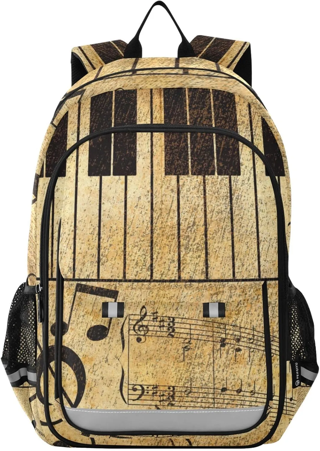 ALAZA Vintage Piano Music Laptop Backpack Purse for Women BookBags 17 inch School Bags Men Boys Girls Travel Casual Daypack
