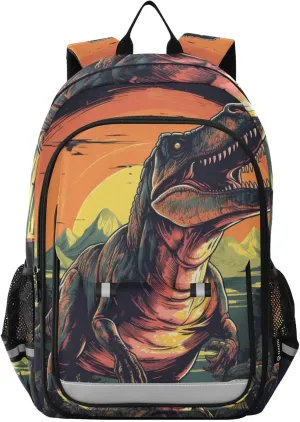 ALAZA Vintage Roar Dinosaur Backpack Bookbag Laptop Notebook Bag Casual Travel Daypack for Women Men Fits15.6 Laptop