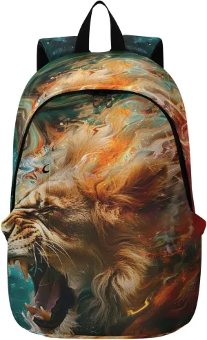 ALAZA Vintage Roar Lion Backpack Laptop Notebook Bag College Bag Bookbag Casual Travel Trip Daypack for Women Men Fits 15.6 Laptop