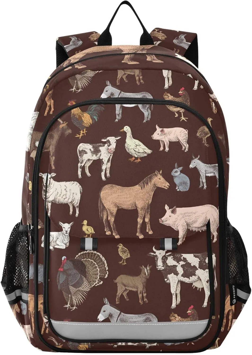 ALAZA Western Horse Cattle Sheep Farm Laptop Backpack Purse for Women Men School Bag 17 Inch Bookbag Student Boys Girls Travel Casual Daypack