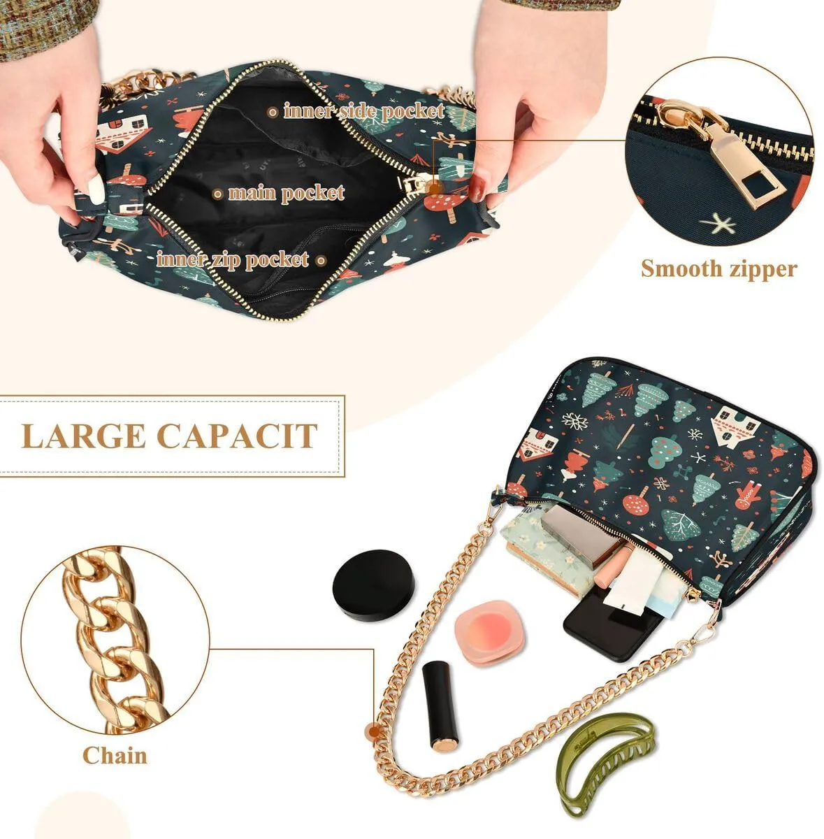 ALAZA Women's Handbags Tote Crossbody Bag Purse Ladies Shoulder Bag Hobo Handbag