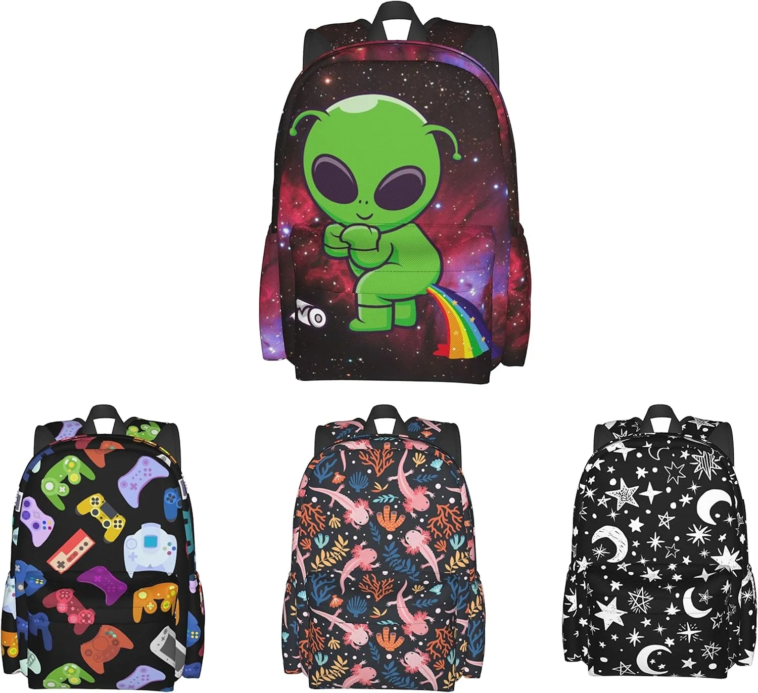 Alien Backpack Bookbag Laptop Backpacks Multipurpose Daypack for Boys Girls School Men Women Travel Hiking