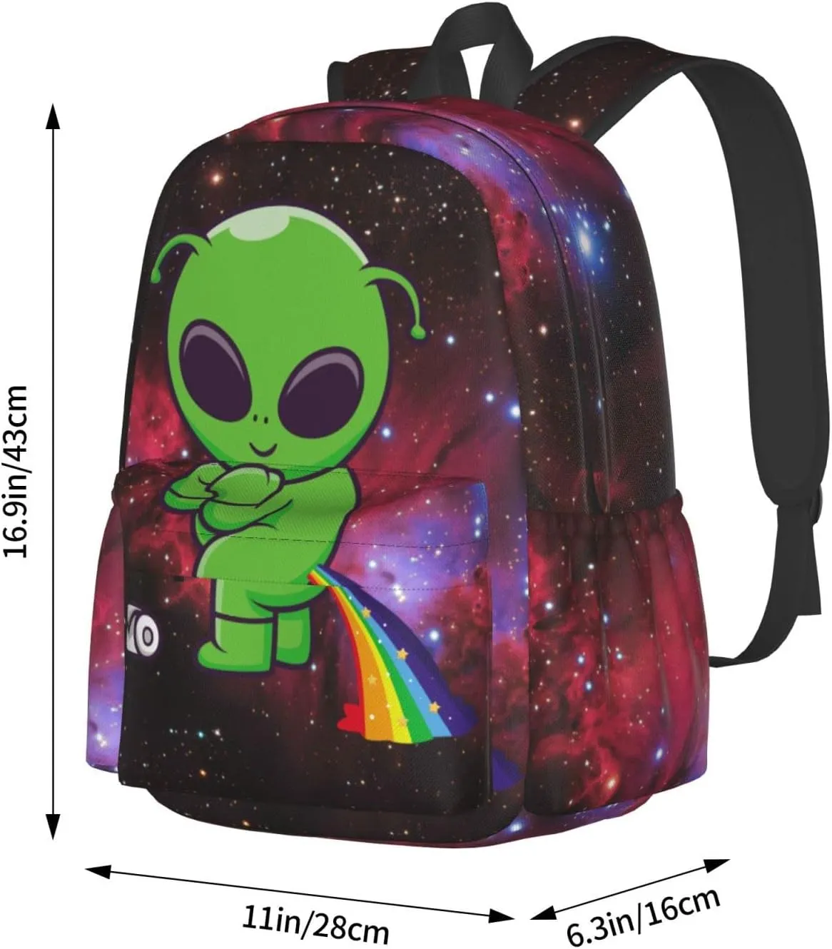 Alien Backpack Bookbag Laptop Backpacks Multipurpose Daypack for Boys Girls School Men Women Travel Hiking