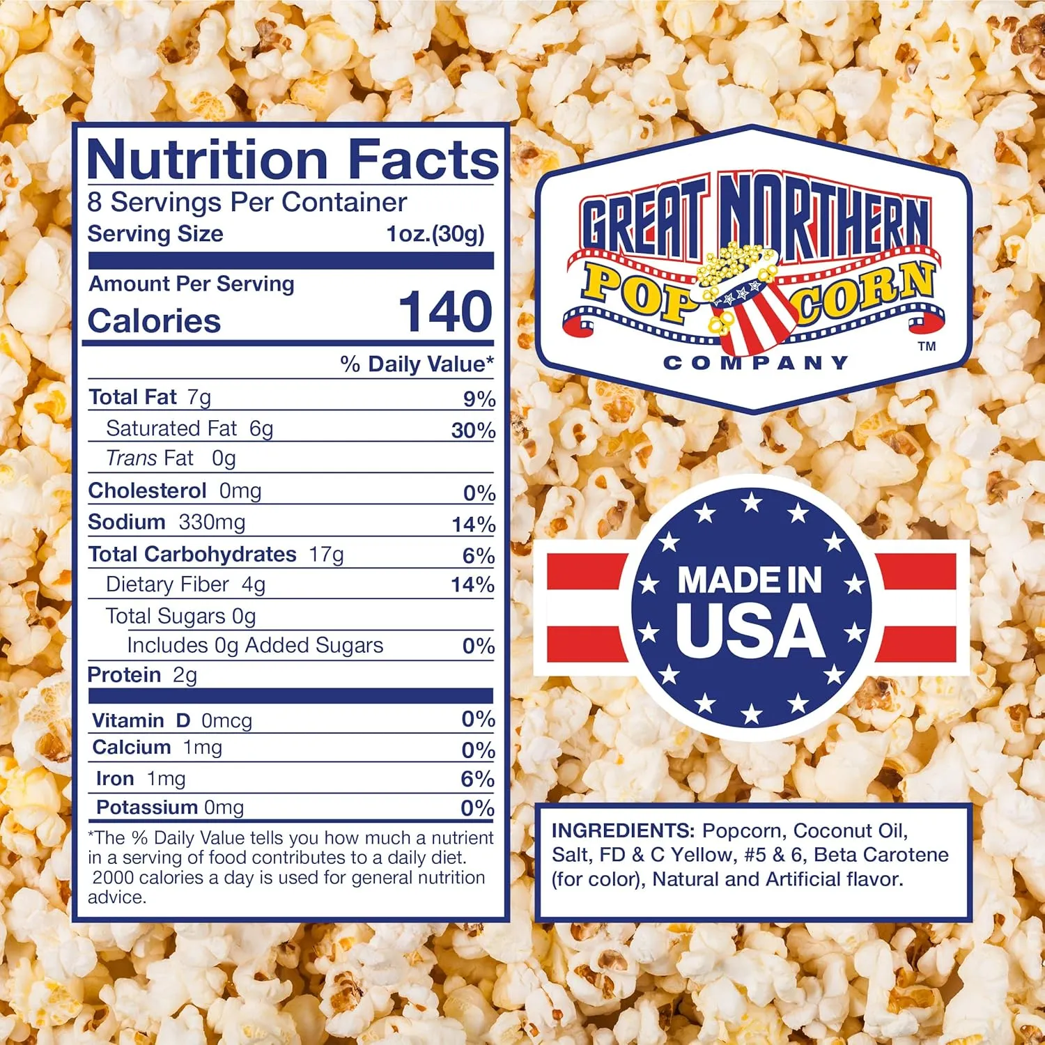 All-in-One Premium Tri-Pack Popcorn - 10.75-Ounce Movie Theater Popcorn for Commercial 8-Ounce Kettle Poppers - 12/Case by Great Northern Popcorn
