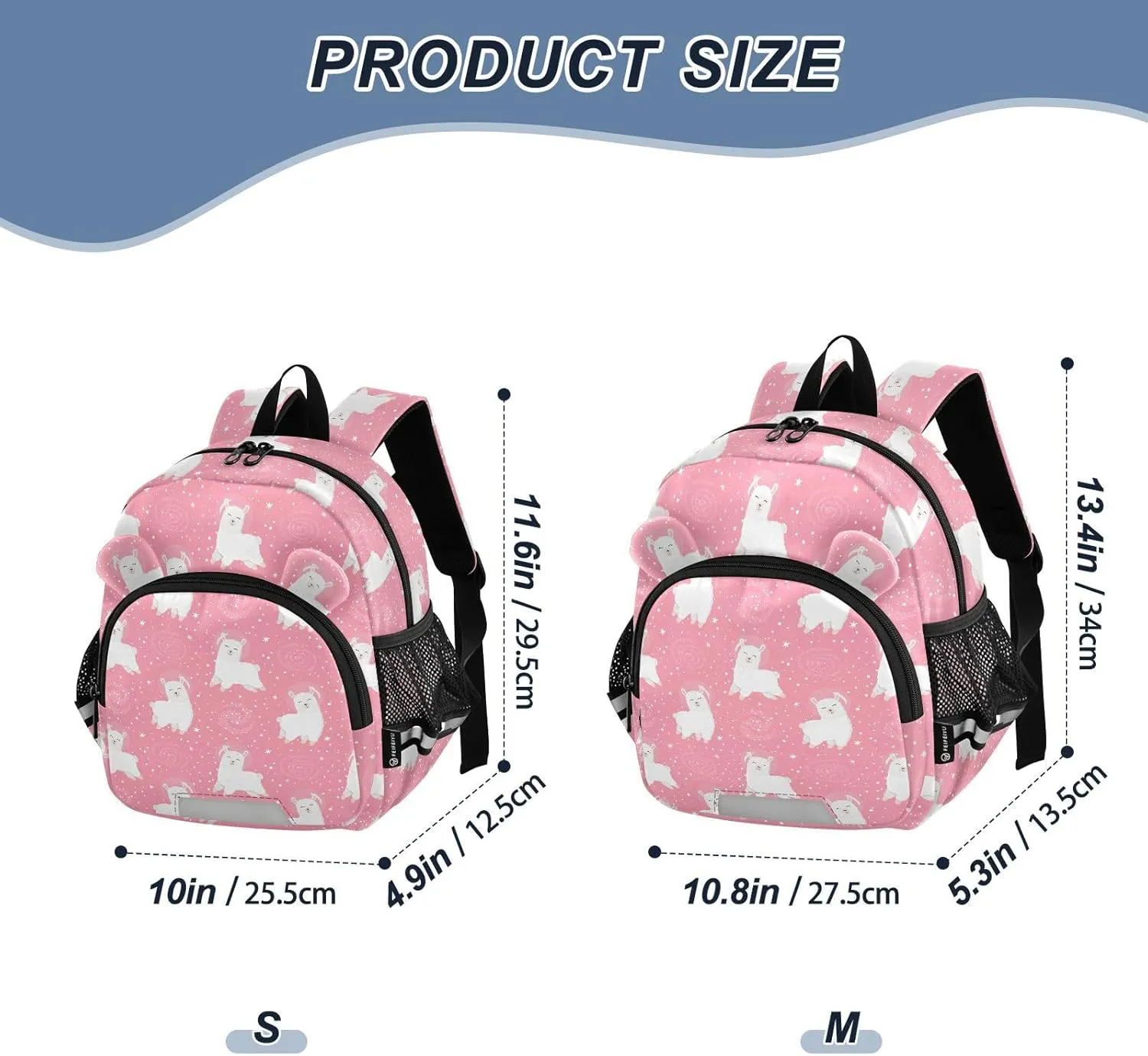 Alpaca Preschool Backpack Starry Space Daycare Bookbag School Backpack with Traction Rope for Kids 3-6