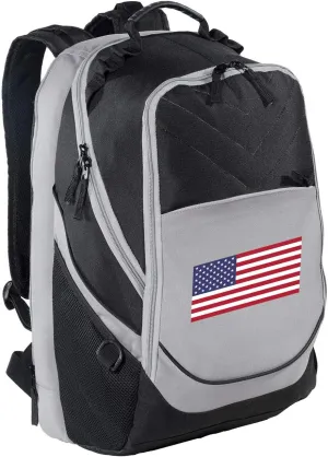 American Flag Backpack USA Flag Large Laptop Computer Bag
