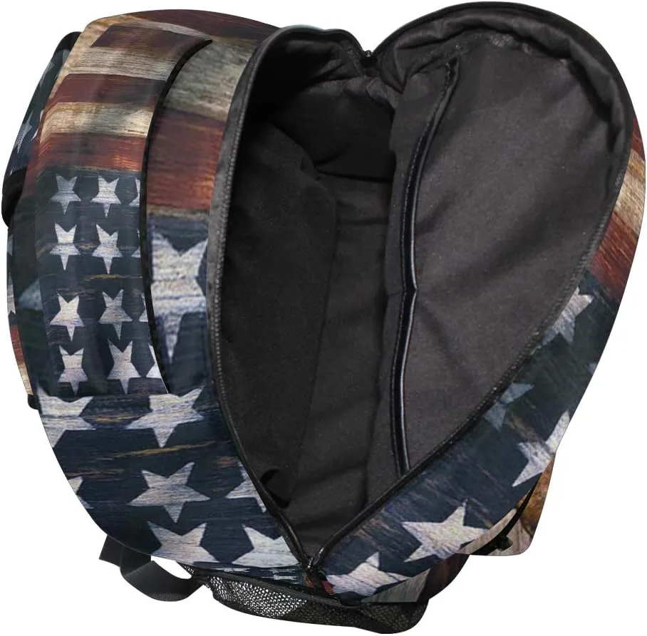 American Flag Baseball Backpacks USA Softball Glove School Travel Book College Shoulder Bag for Women Girls Men Boys