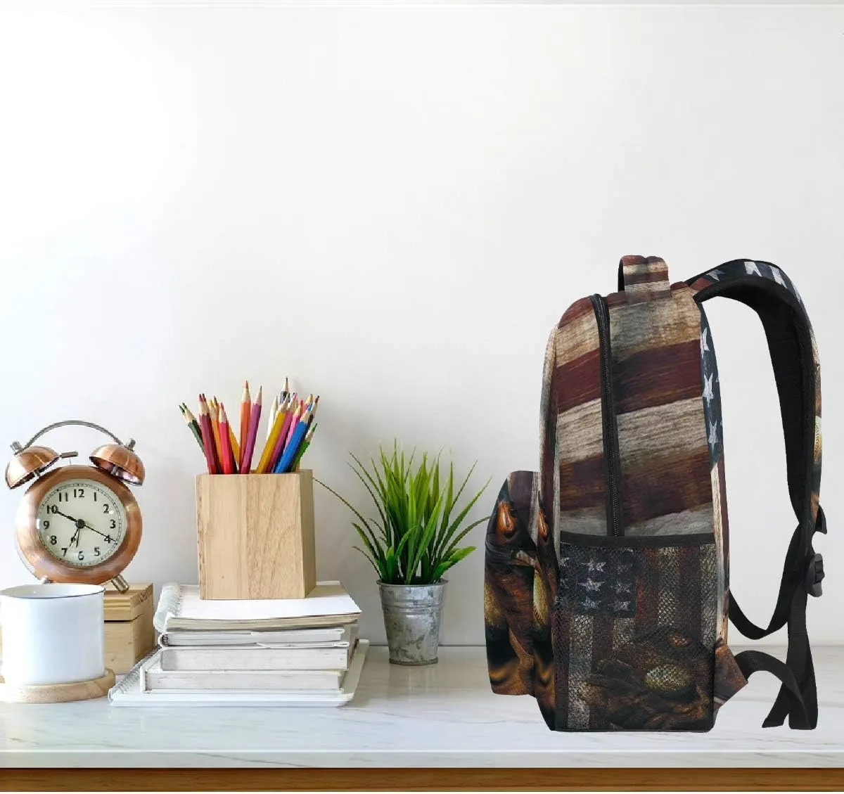 American Flag Baseball Backpacks USA Softball Glove School Travel Book College Shoulder Bag for Women Girls Men Boys