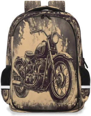 American Style Motorcycle Travel Backpack Waterproof Laptop Shoulder Bag with Adjustable Strap Casual Hiking Gym Travel Daypack