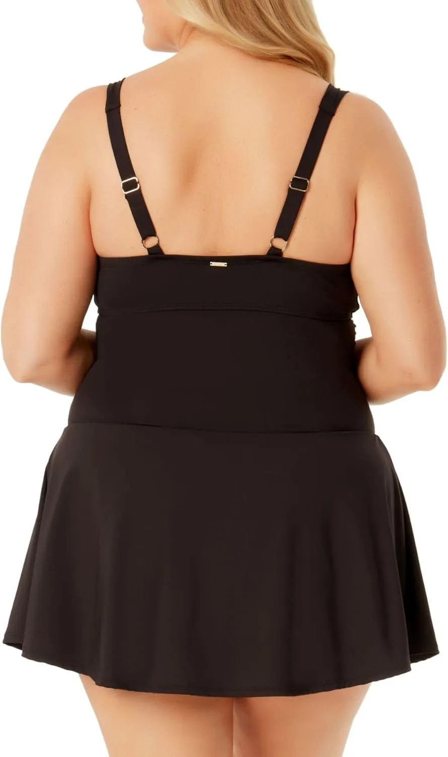 Anne Cole Plus - Adjustable Side Slit Skirted Bottom