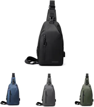 Anti-Theft Sling Bag Waterproof Crossbody Travel Tactical shoulder Bag for Men and Women (Black)