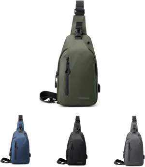 Anti-Theft Sling Bag Waterproof Crossbody Travel Tactical shoulder Bag for Men and Women (Green)