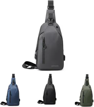 Anti-Theft Sling Bag Waterproof Crossbody Travel Tactical shoulder Bag for Men and Women (Grey)
