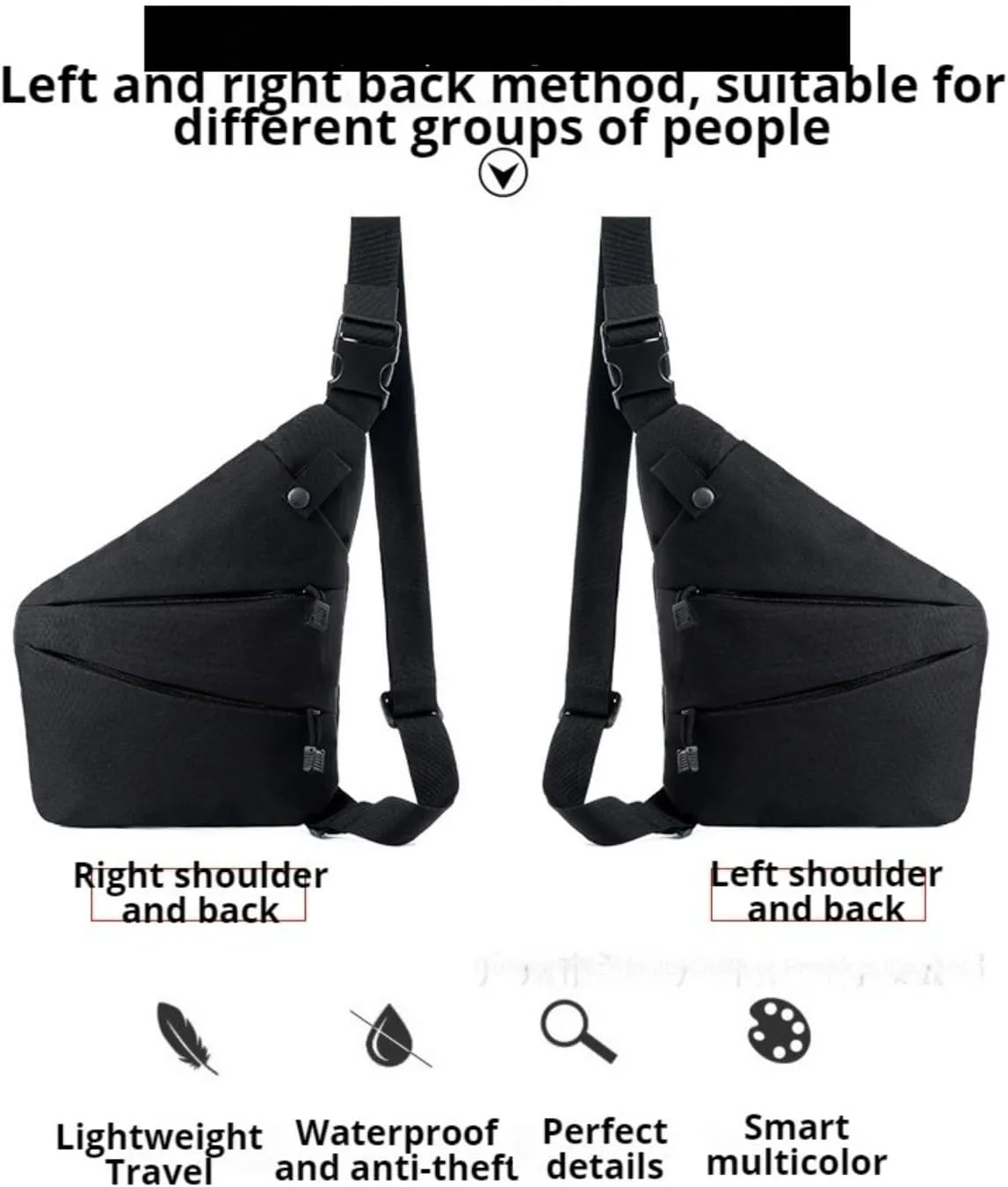 Anti-Theft Sling Bag Waterproof Crossbody Travel Tactical shoulder Bag for Men and Women (Left Shoulder,ACU)