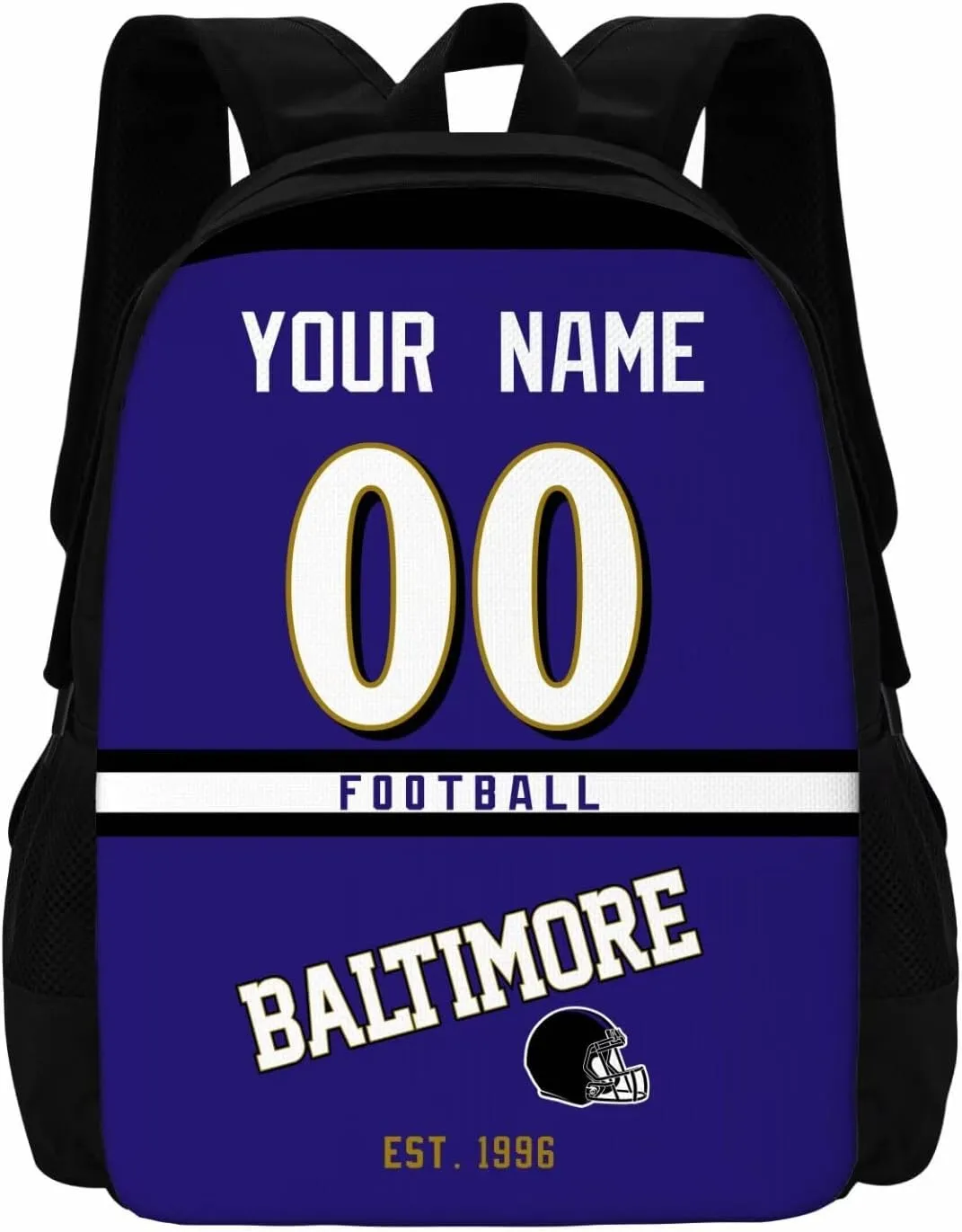 ANTKING Baltimore Backpacks School Backpack Bags Custom Name Number for Men Women Youth Gifts