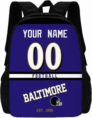 ANTKING Baltimore Backpacks School Backpack Bags Custom Name Number for Men Women Youth Gifts