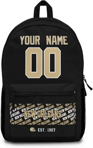 ANTKING New Orleans Backpacks Travel Bags Custom Name Number for Men Women Gifts