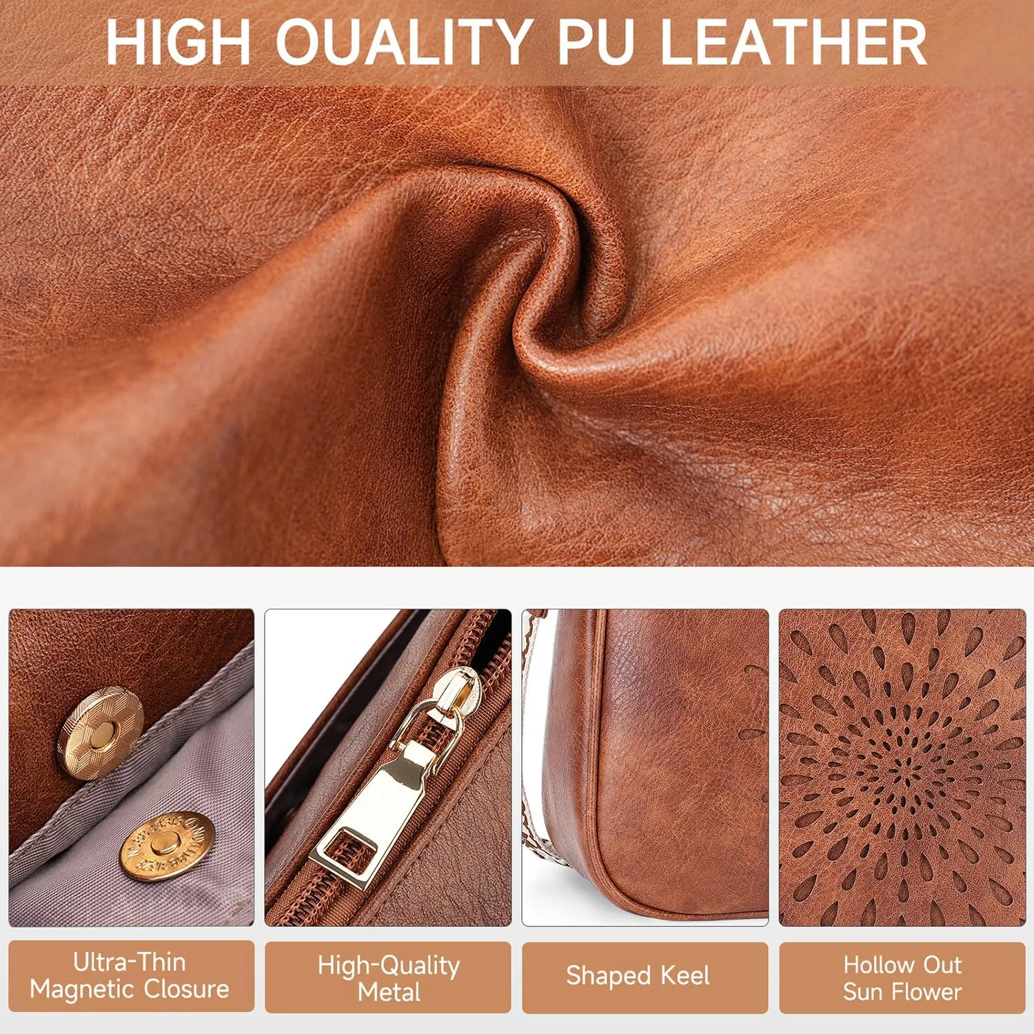 APHISON Hobo Bag for Women, Crossbody Bags for Women Trendy Bucket Purses and Shoulder Handbags with 2 Detachable Straps