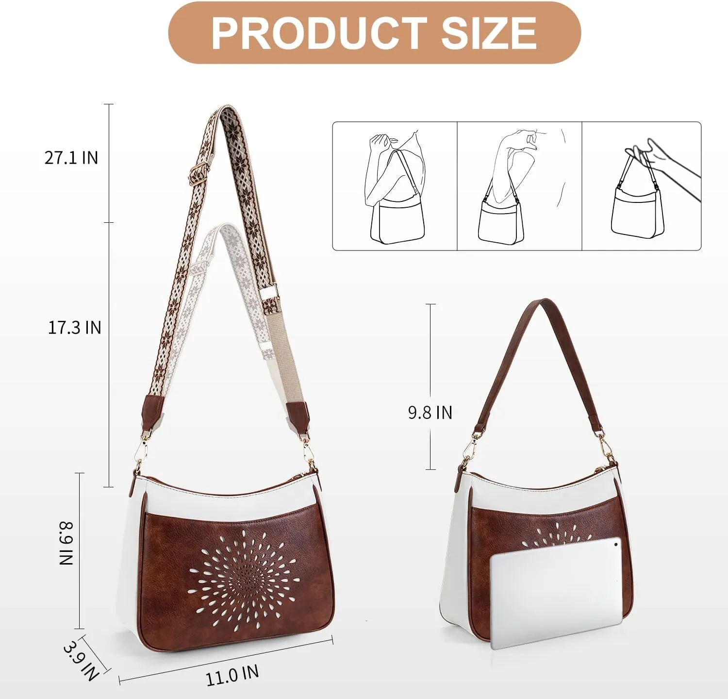 APHISON Hobo Bag for Women, Crossbody Bags for Women Trendy Bucket Purses and Shoulder Handbags with 2 Detachable Straps