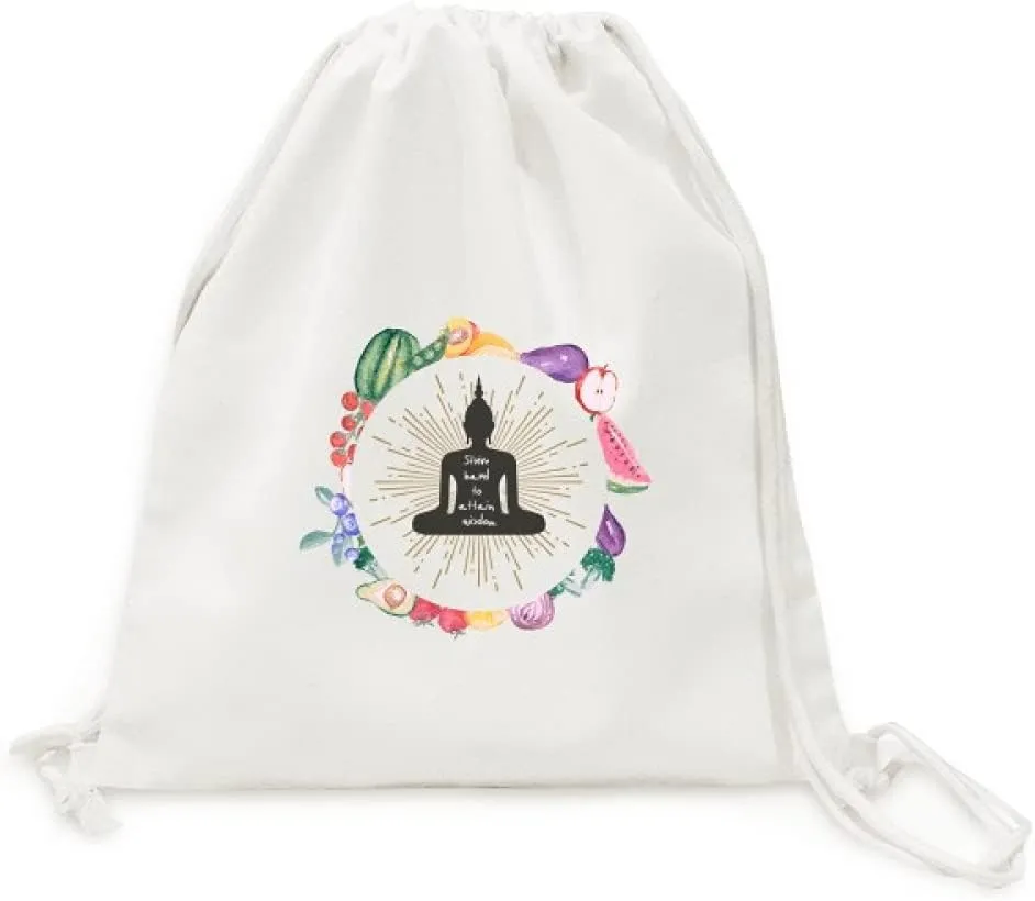 Approaches Knowledge Acquisition Efforts Canvas Fabric Vegetable Fruit Folding Cinch Bag