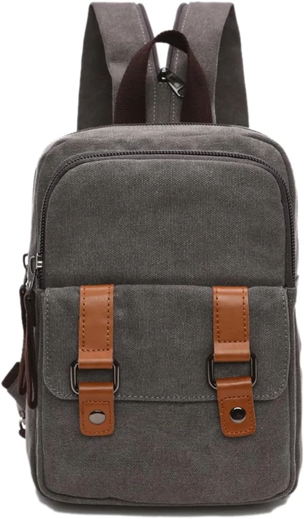 Arbag Small Cute Backpack Vintage Casual Canvas Shoulder Bag Daypack 8528bag,Grey