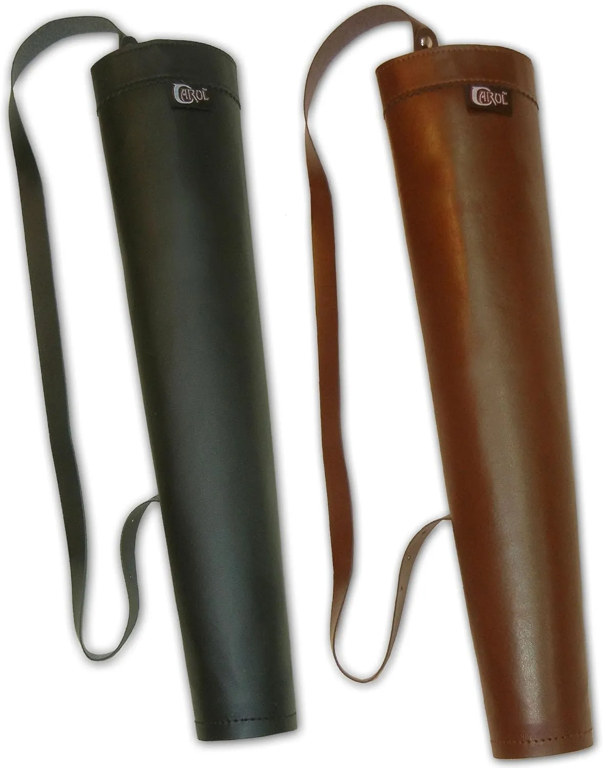 Archery, Hunting Indoor Outdoor Sports, Recurve/Compound/Longbow Traditional Faux Leather Shoulder Back Arrow Holder, Quiver, Bag