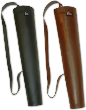 Archery, Hunting Indoor Outdoor Sports, Recurve/Compound/Longbow Traditional Faux Leather Shoulder Back Arrow Holder, Quiver, Bag