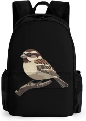 Arctic Sparrow Birds Fashion Backpack Cute Daypack Unisex Laptop Bag for Travel Business Work