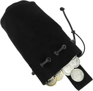 Armory Replicas™ Medieval Suede Pouch - Drawstring Style with Leather Lace - Large Capacity for Essentials - Handmade Renaissance Costume Accent