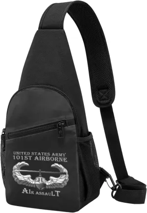 Army 101st Airborne Air Assault Sling Bag Crossbody Backpack Shoulder Casual Daypack Bags for Men