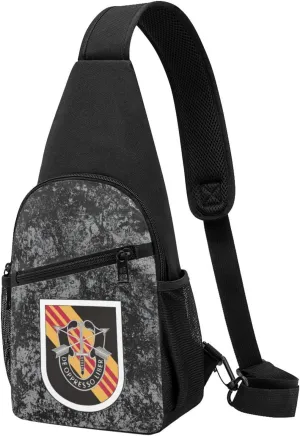 Army 5th Special Forces Group Vietnam Sling Bag Crossbody Backpack Shoulder Casual Daypack Bags for Men