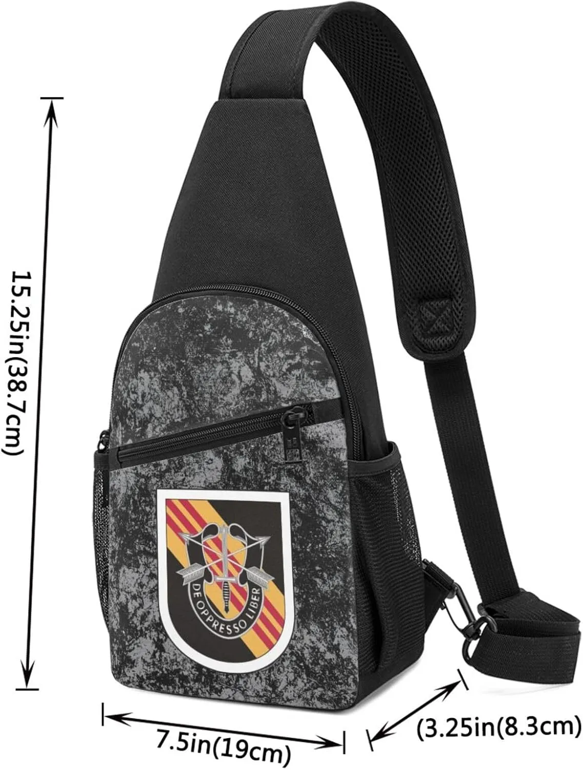 Army 5th Special Forces Group Vietnam Sling Bag Crossbody Backpack Shoulder Casual Daypack Bags for Men