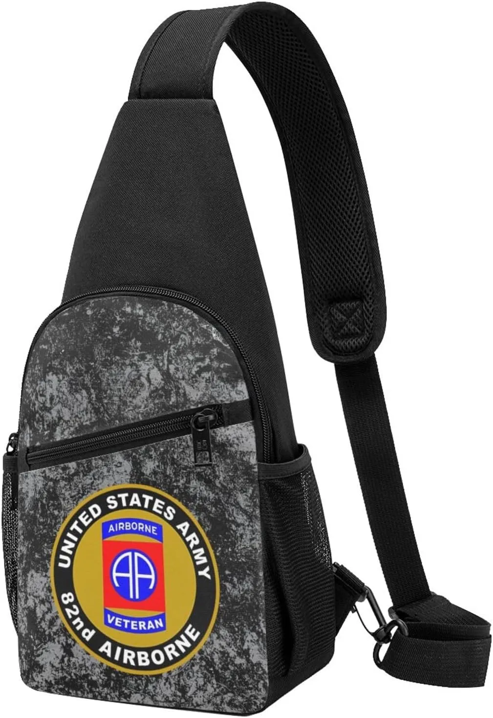 Army Veteran 82nd Airborne Sling Bag Crossbody Backpack Shoulder Casual Daypack Bags for Men