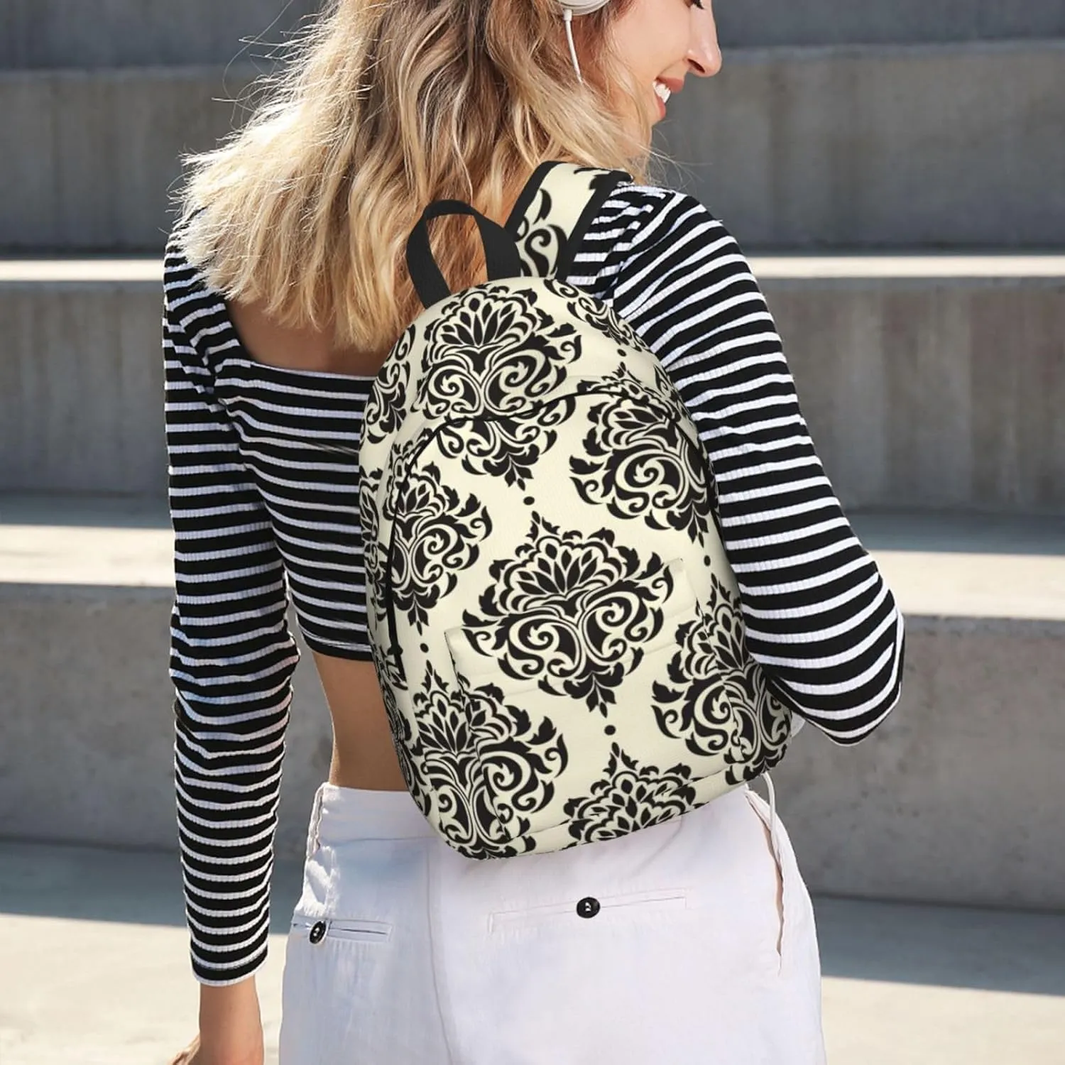 Asian Elephants print Laptop Backpack for Women Men,Bookbag Casual Daypackfor College Work for Travel Computer