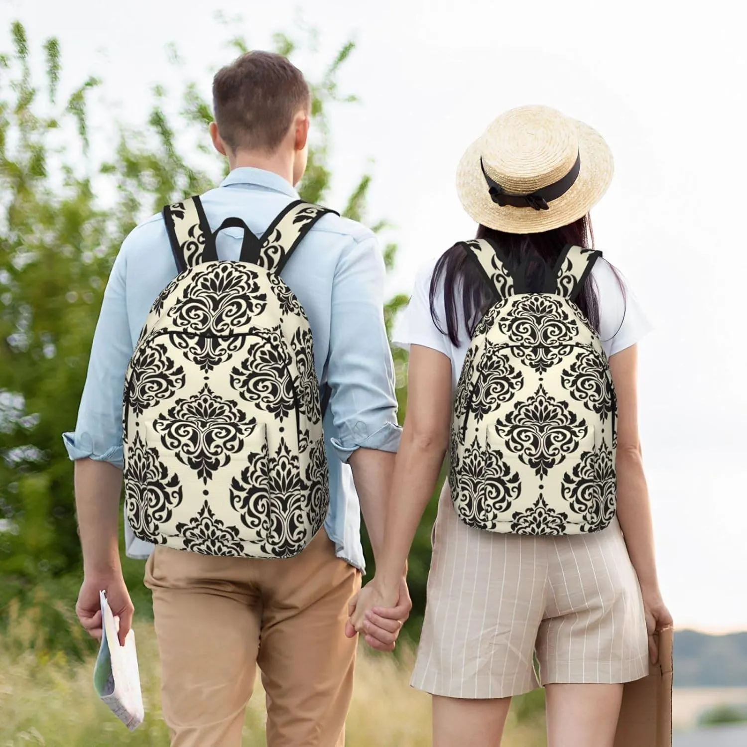 Asian Elephants print Laptop Backpack for Women Men,Bookbag Casual Daypackfor College Work for Travel Computer