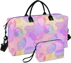 Aslsiy Travel Duffel Bags for Women Modern Flat Liquid Shape Sports Duffel Bags Weekender Bags Gym Bag with Toiletry Bag Carry on Overnight Bag