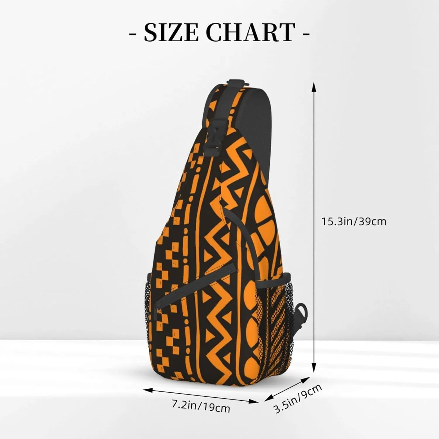 ASYG African Sling Bag Crossbody Backpack Women Men Travel Chest Backpack for Sports Outdoor Running Hiking