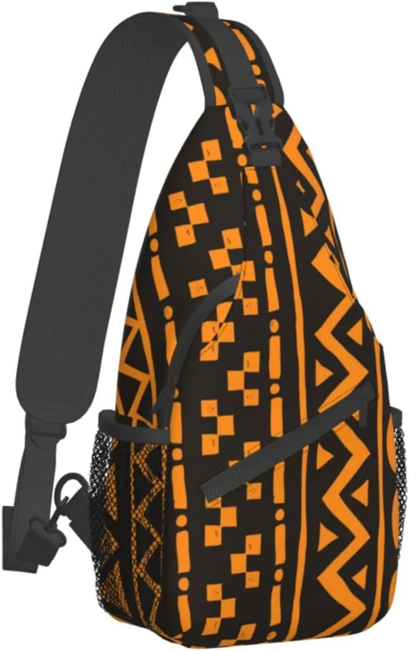 ASYG African Sling Bag Crossbody Backpack Women Men Travel Chest Backpack for Sports Outdoor Running Hiking