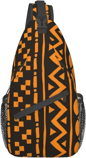 ASYG African Sling Bag Crossbody Backpack Women Men Travel Chest Backpack for Sports Outdoor Running Hiking