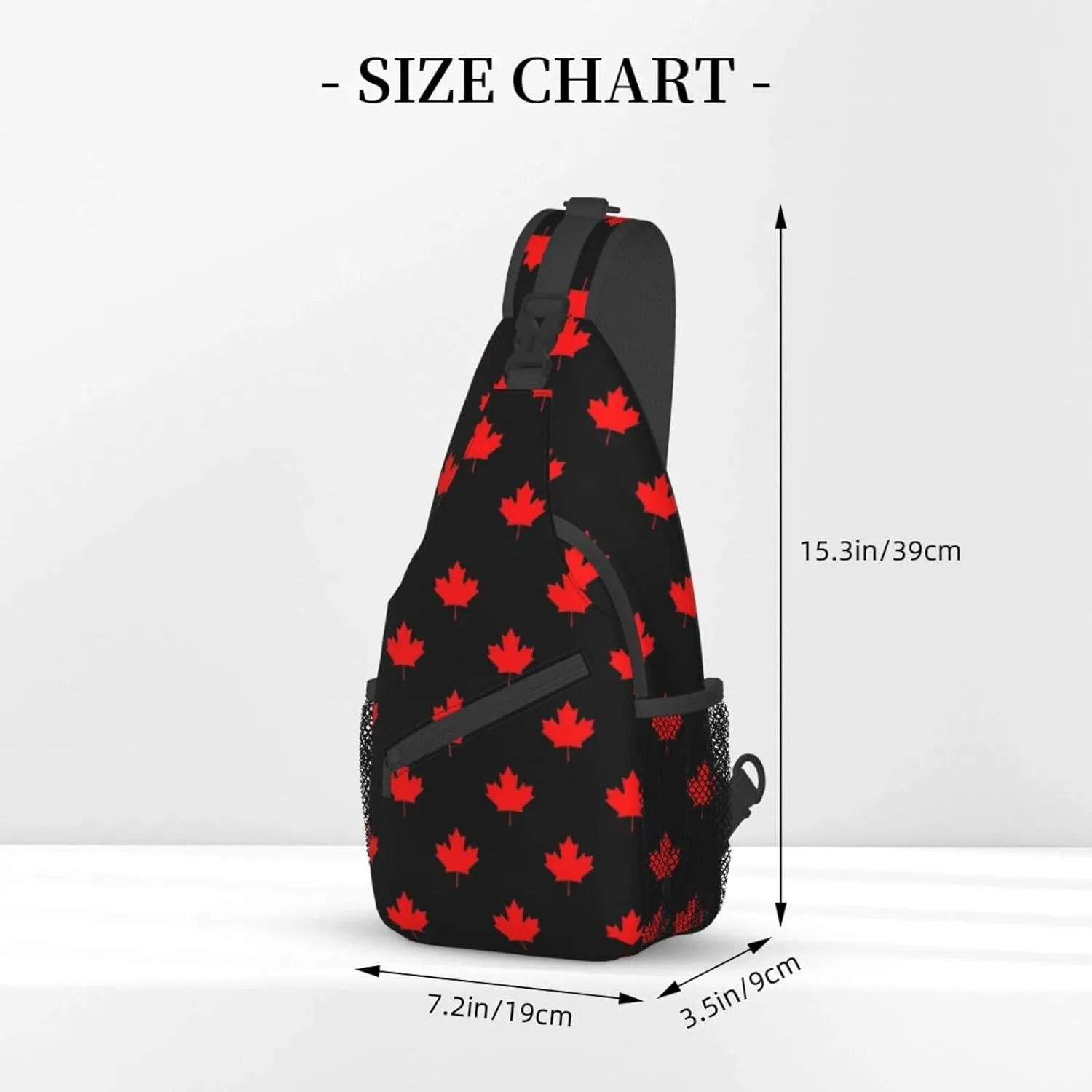 ASYG Cute Canada Flag Sling Bag Crossbody Sling Backpack Canadian Chest Shoulder Backpack Men Women Hiking Outdoor