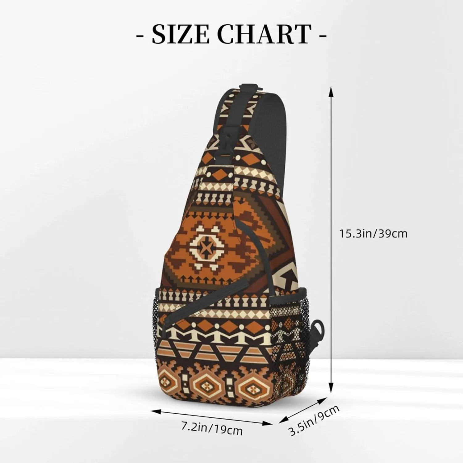 ASYG Unisex African Pattern Chest Bags Crossbody Sling Backpack Travel Hiking Daypack for Women Men Shoulder Bag