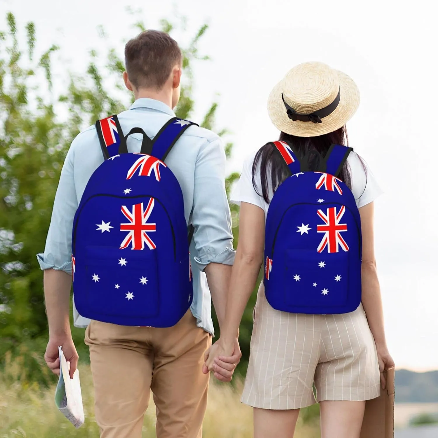 Australian flag print Laptop Backpack for Travel Computer,Casual Daypack Bookbag for College Work for Women Men