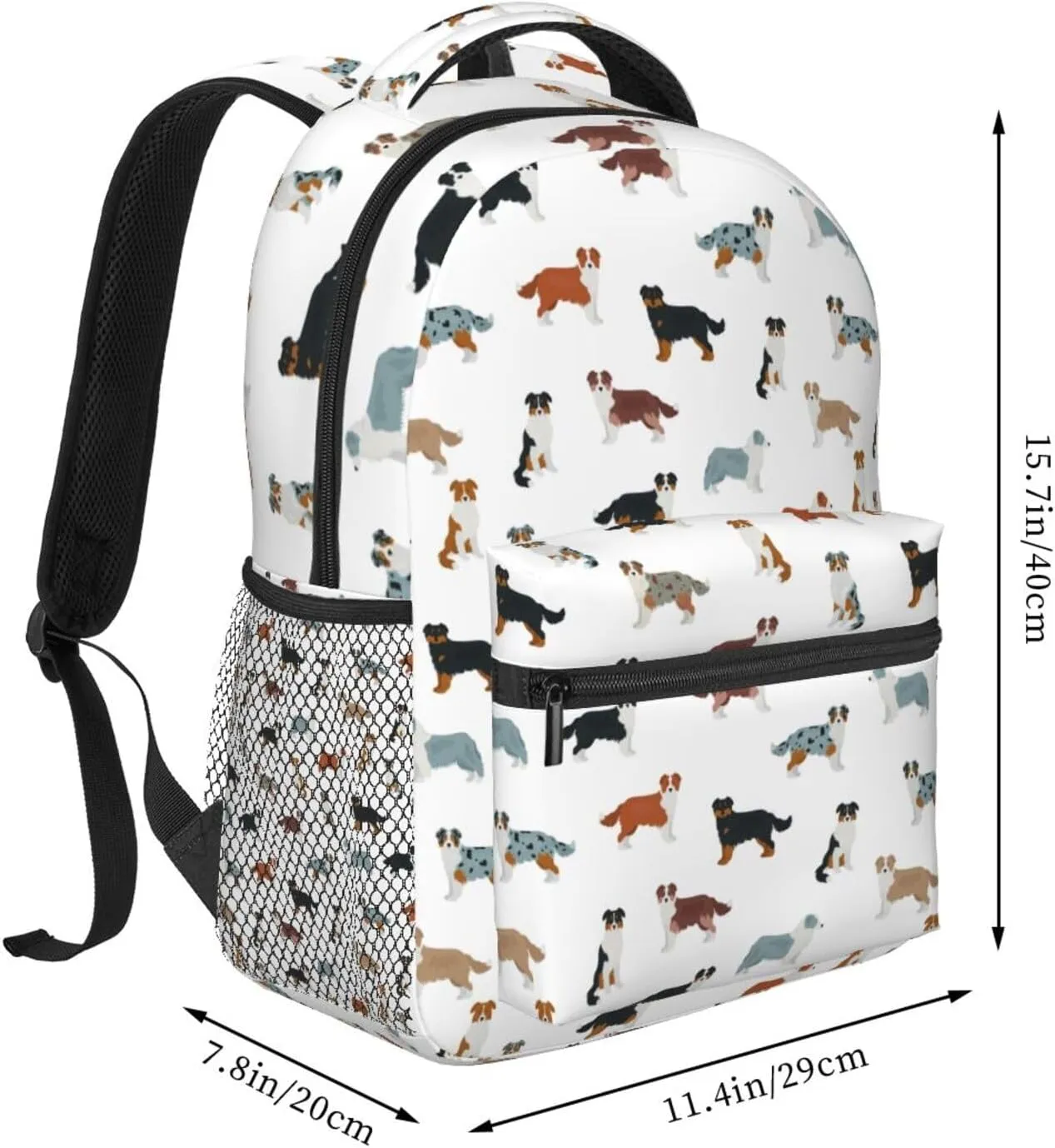 Australian Shepherd Dog Backpack Laptop Backpack Sports Travel Shoulder bag Light casual backpack