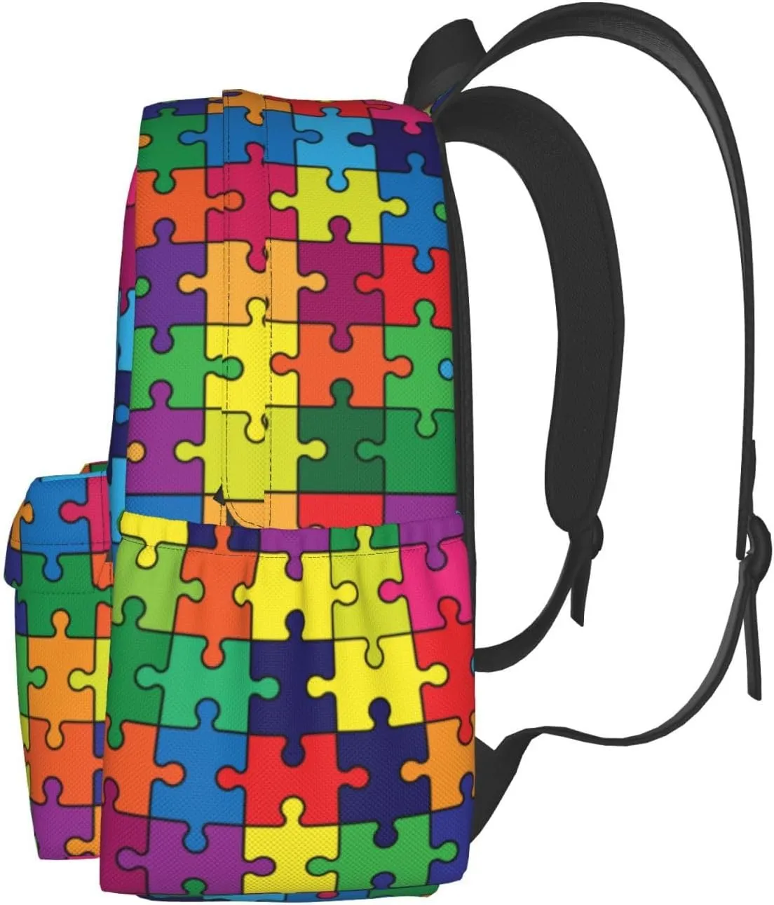 Autism Awareness Waterproof Backpack Adjustable Shoulder Straps Bag Large Capacity Casual Daypack Bookbag For Travel Work