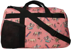 AWST Int'l "Lila" Hunter Ponies Duffle Bag-Pink