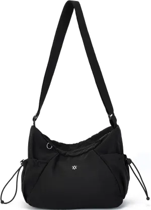 Axcone Hobo Bag for Women Nylon Crossbody Bag Multi-Pocket Sling Bag Roomy Lightweight Casual Shoulder Bag Adjustable Strap