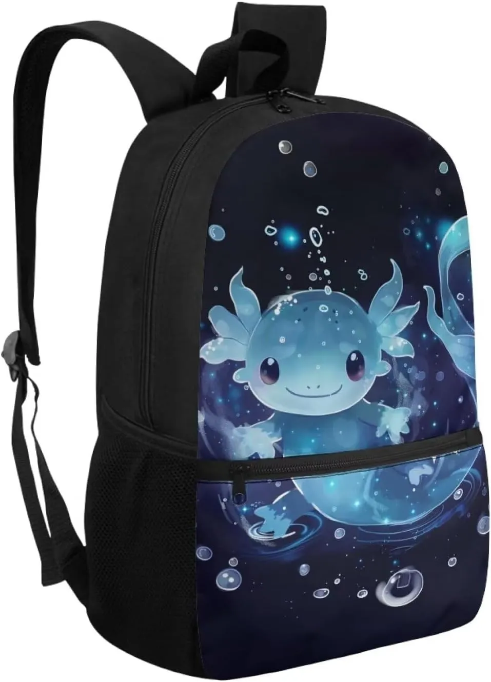 Axolotl School Backpack for Girls 8-10/10-12 Kids School Bag Student Elementary Bookbags for 6Th Grade Back Pack 17 Inch Large Capacity Book Bags with Side Pocket