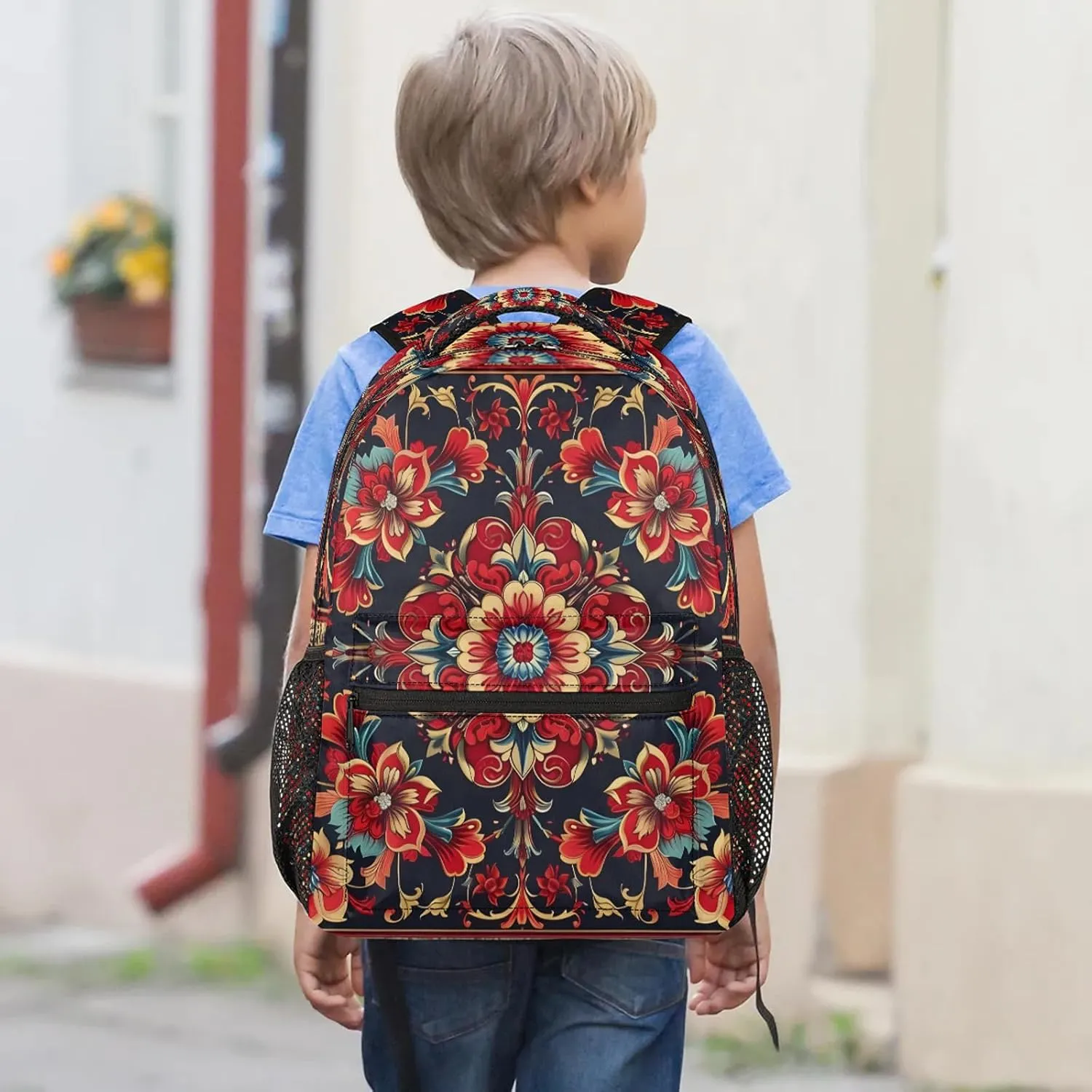 Backpack Auspicious Pattern Book Bags Laptop Backpacks Lightweight Multipurpose Daypack for Men Women Travel Hiking