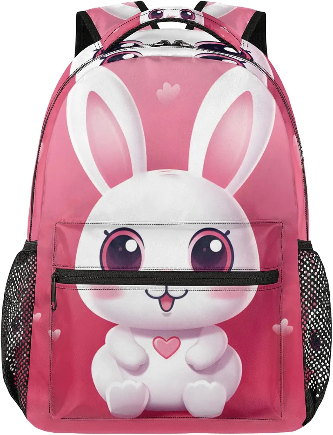 Backpack Big Eyes Bunny Book Bags Laptop Backpacks Lightweight Multipurpose Daypack for Men Women Travel Hiking
