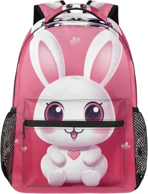 Backpack Big Eyes Bunny Book Bags Laptop Backpacks Lightweight Multipurpose Daypack for Men Women Travel Hiking